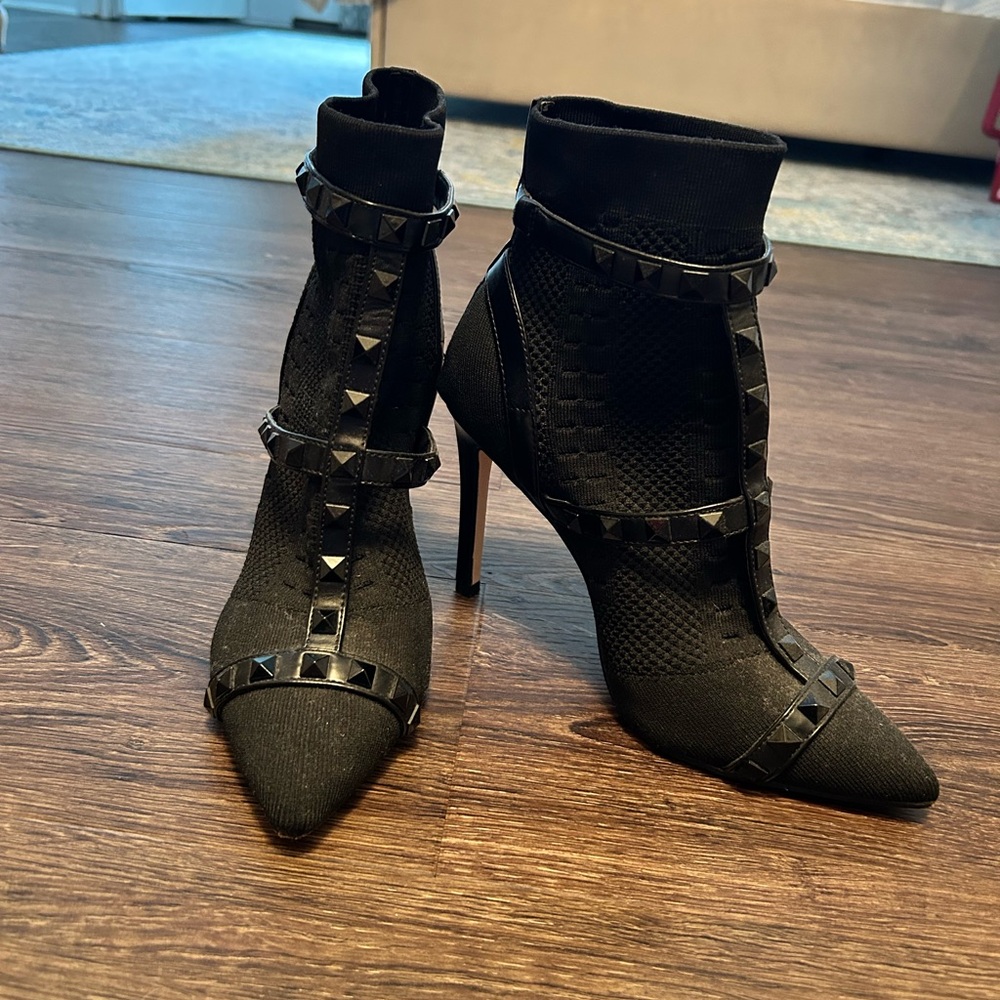 Jessica Simpson Black Studded Heeled Boots